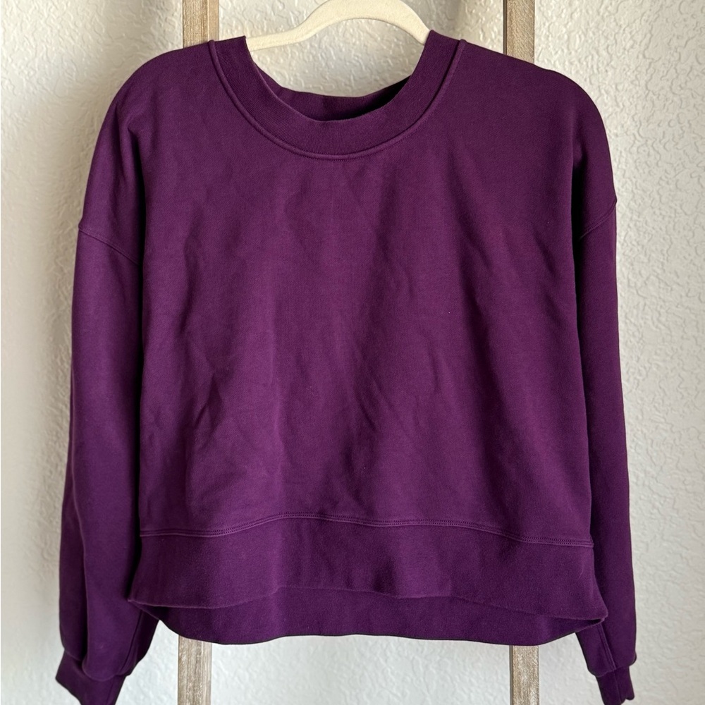 lululemon athletica Plum Cropped Crewneck Sweatshirt